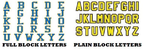 jersey letter patches